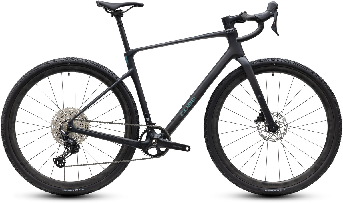 CUBE Nuroad C:62 ONE Gravelbike 2027 in carbon und shiftverde, Seitenansicht