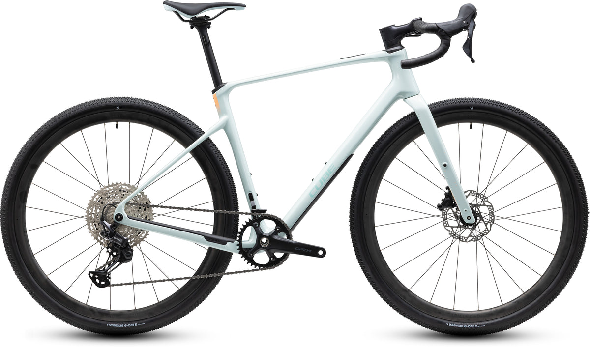 CUBE Nuroad C:62 ONE Gravelbike 2027 in hintofmint und green, Seitenansicht