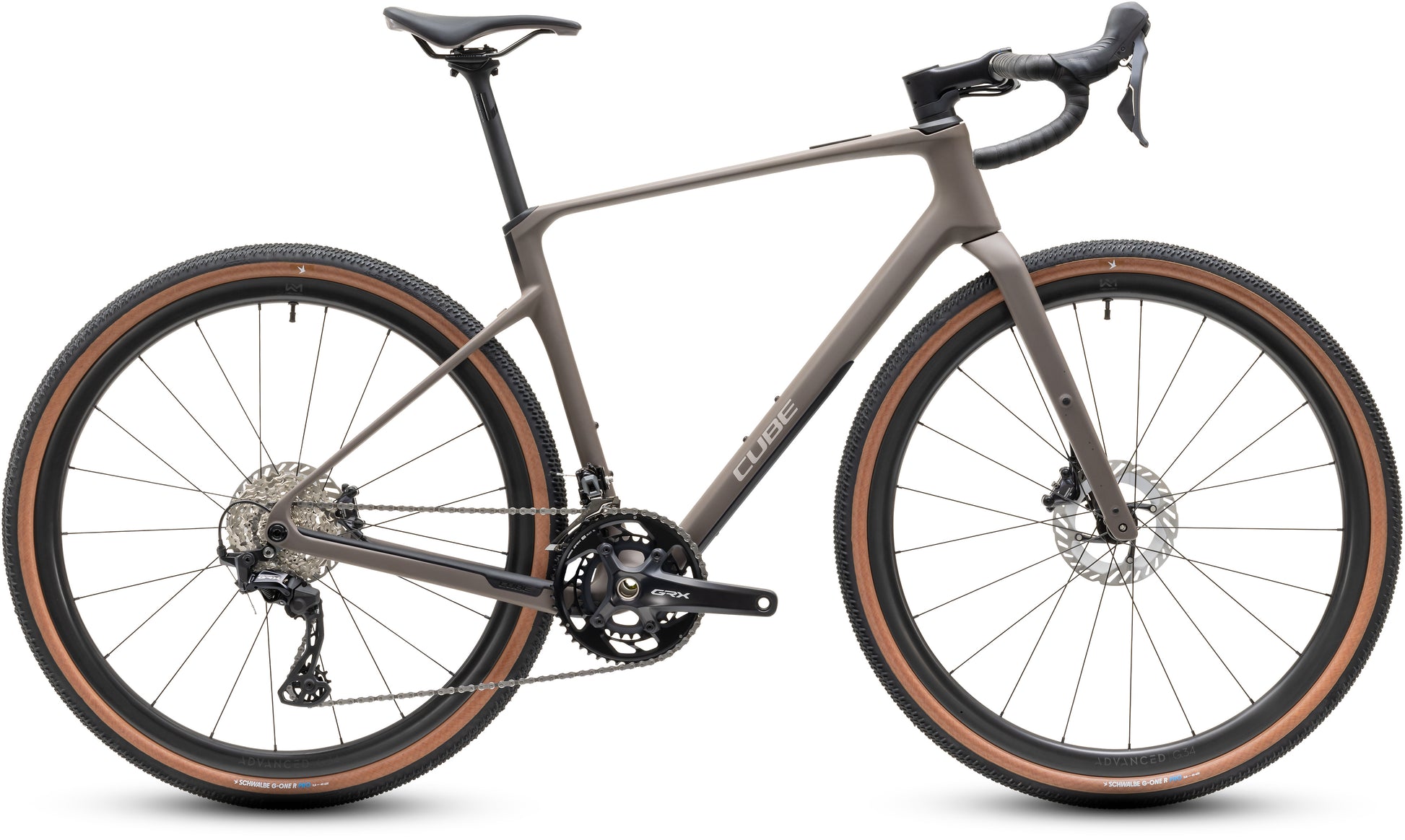 CUBE Nuroad C:62 Pro Gravelbike 2027 in cedar und stone, Seitenansicht