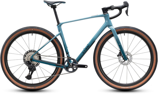 CUBE Nuroad C:62 EX Gravelbike 2027 in surfblue und black, Seitenansicht