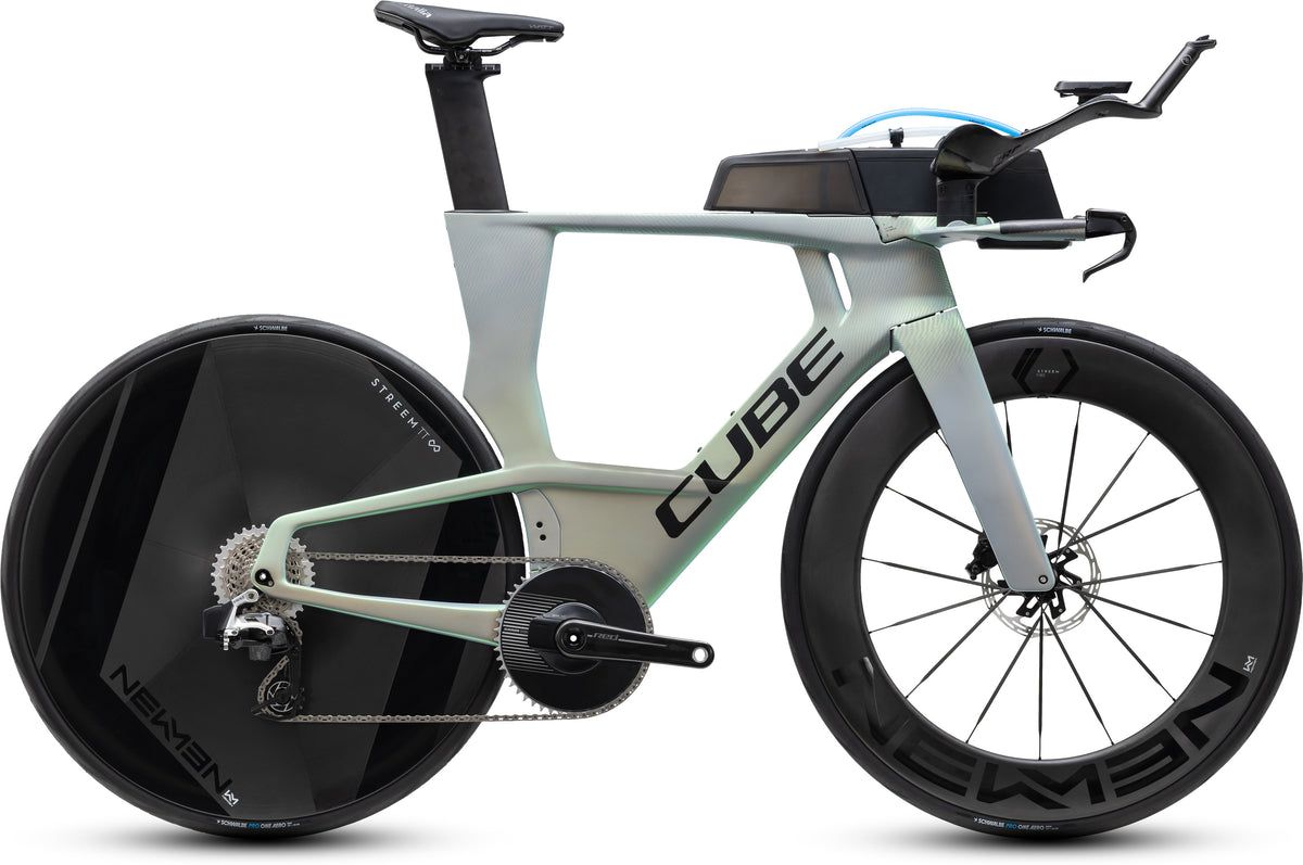 CUBE Aerium C:68X SLT Aero Zeitfahrrad 2027 in genesisgrid und black, Seitenansicht