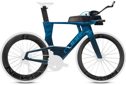 CUBE Aerium C:68X Frameset Rahmenset 2027 in liquidbluegrid und chrome, Seitenansicht