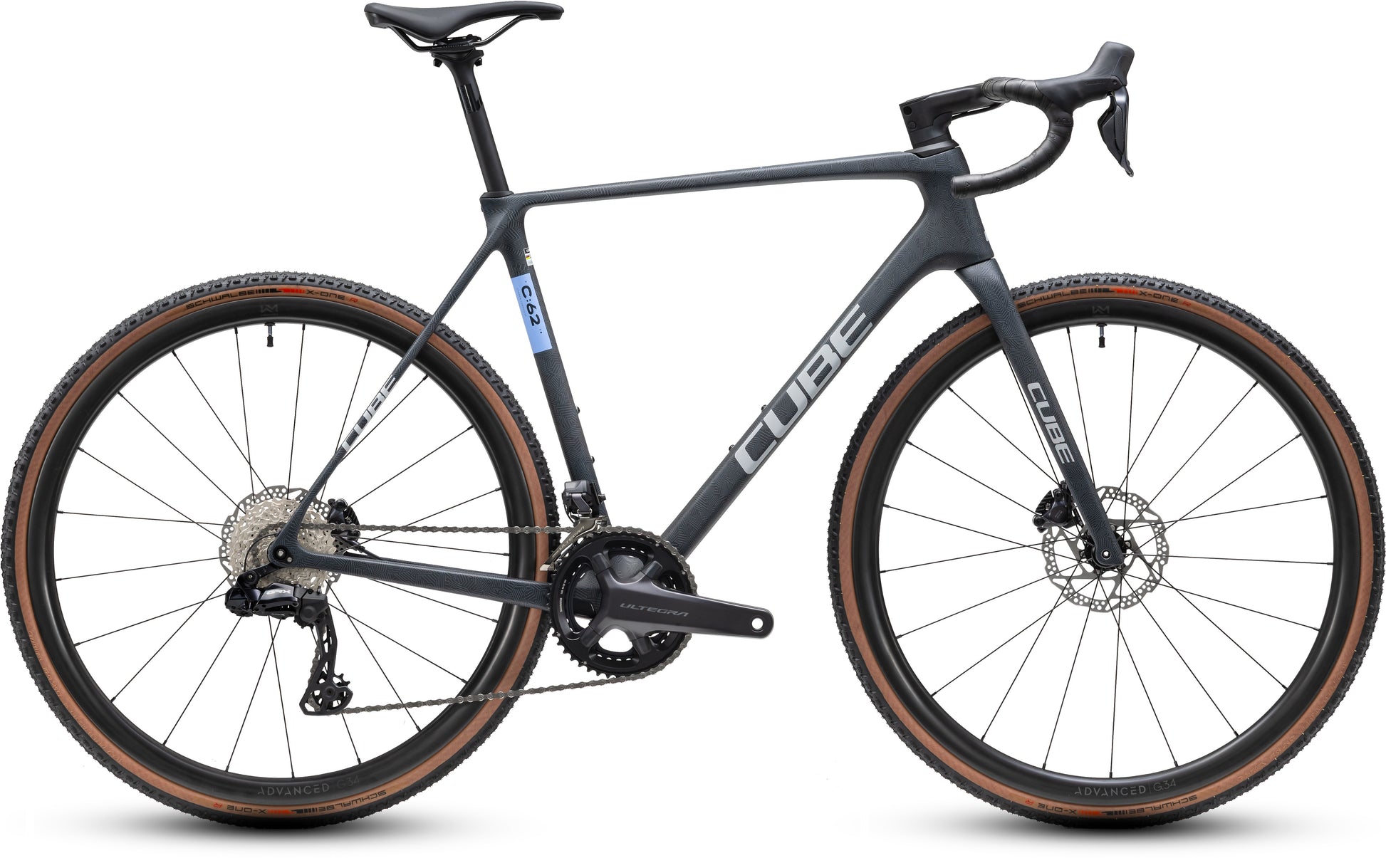 CUBE Cross Race C:62 Race Cyclocrossrad 2027 in carbon und crisscross, Seitenansicht