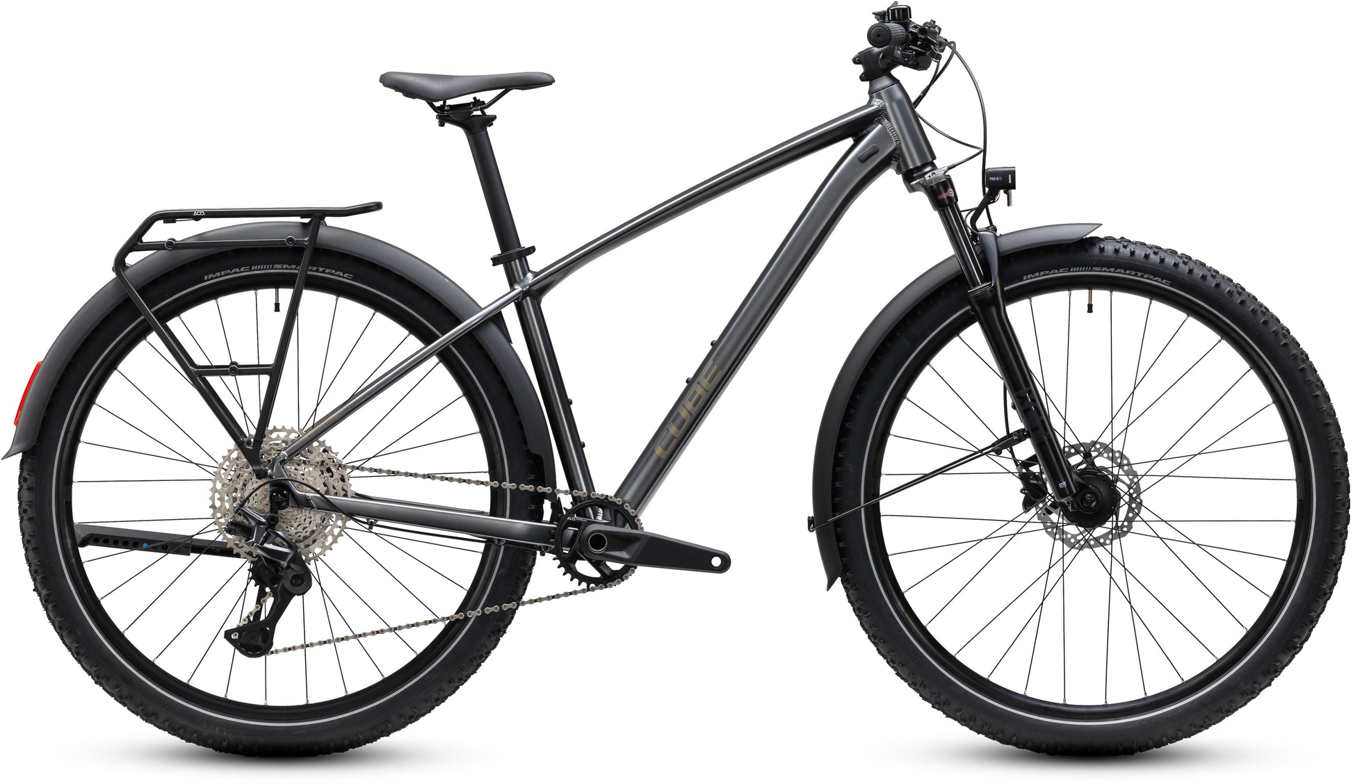 CUBE Aim SLX FE Mountainbike Hardtail 2027 in slateblack und chrome, Seitenansicht