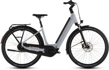 Produktbild: Cube Supreme Hybrid Comfort ONE 600 foggrey´n´reflex, Seitenansicht (weißer Hintergrund)