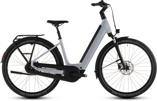 Produktbild: Cube Supreme Hybrid Comfort ONE 600 foggrey´n´reflex, Seitenansicht (weißer Hintergrund)