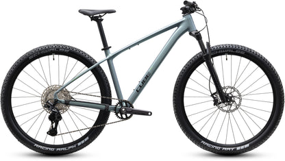 CUBE Reaction SLX Mountainbike Hardtail 2027 in seagrey und black, Seitenansicht