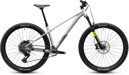 CUBE Reaction TM Pro Mountainbike Hardtail 2027 in raw und black, Seitenansicht