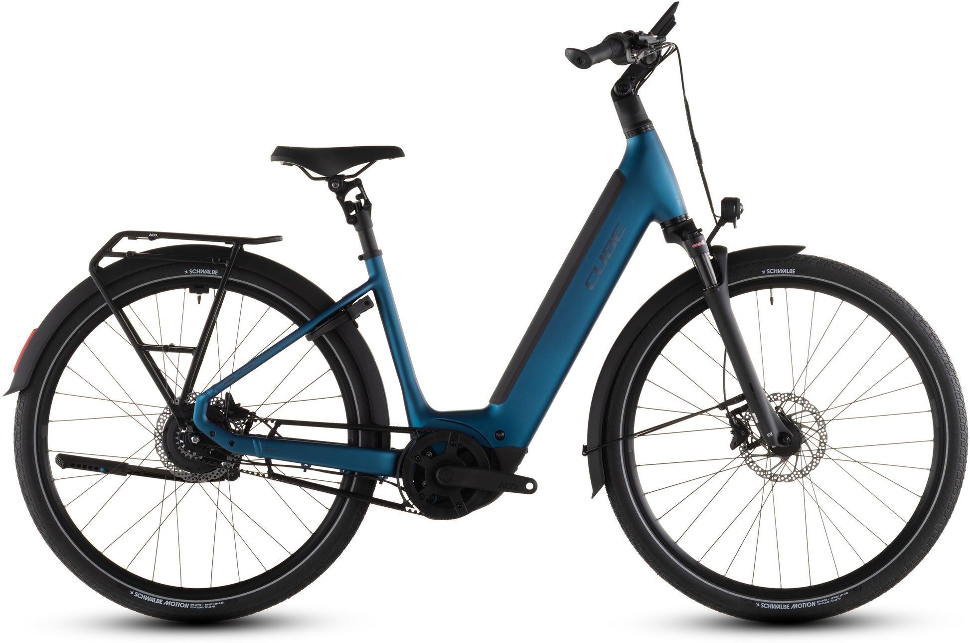 Produktbild: Cube Supreme Hybrid Deluxe Pro 600 electricblue´n´chrome, Seitenansicht (weißer Hintergrund)