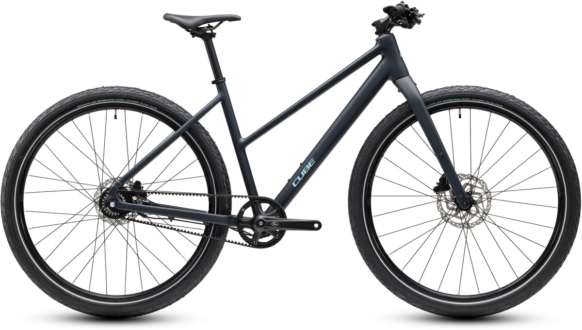 CUBE Editor Pro Trapeze Cityrad 2027 in night und chrome, Seitenansicht