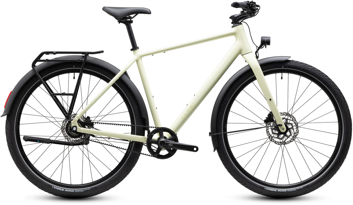 CUBE Editor Pro FE Cityrad 2027 in mellowyellow und lilac, Seitenansicht