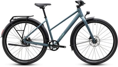 CUBE Editor SLX FE Trapeze Cityrad 2027 in greengranit und green, Seitenansicht