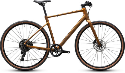 CUBE Nulane ONE Fitnessbike 2027 in metalliccaramel und brown, Seitenansicht