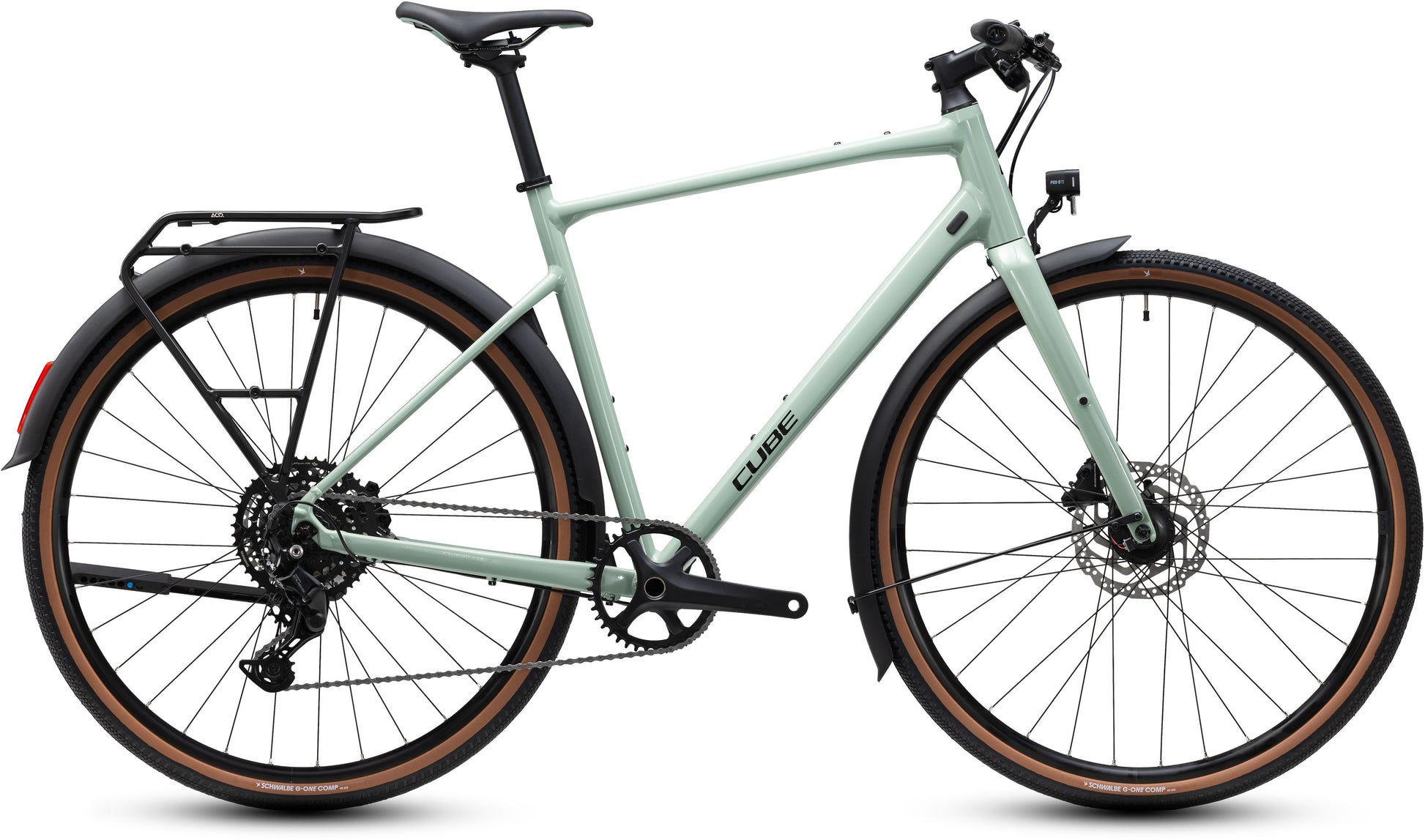 CUBE Nulane Pro FE Fitnessbike 2027 in aloegreen und black, Seitenansicht