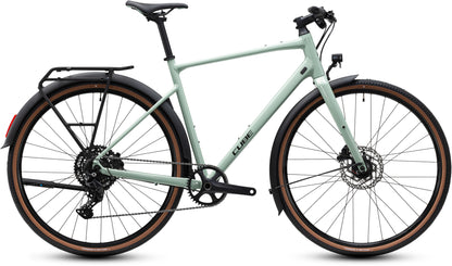 CUBE Nulane Pro FE Fitnessbike 2027 in aloegreen und black, Seitenansicht