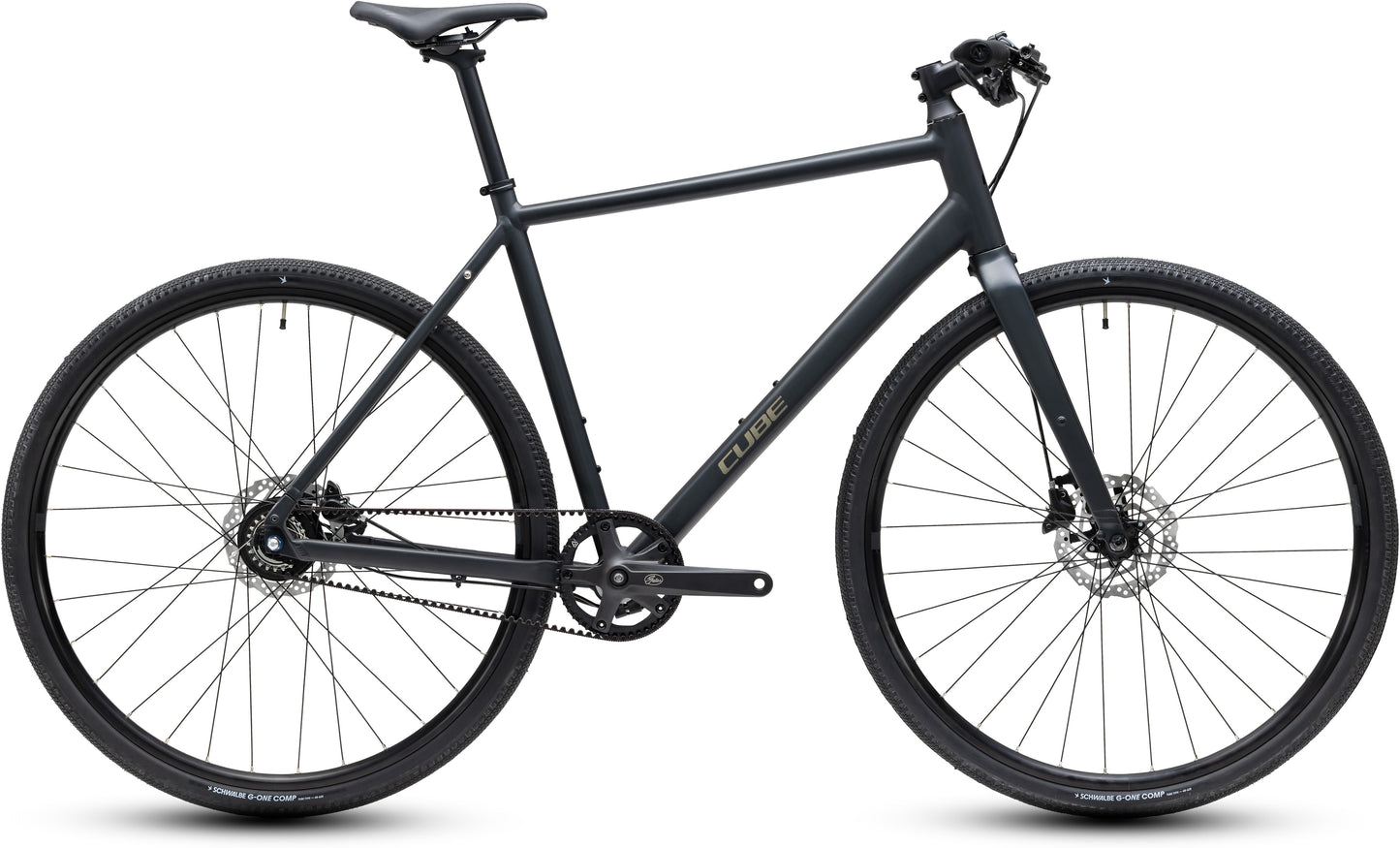 CUBE Nulane Deluxe EXC Fitnessbike 2027 in grey und chrome, Seitenansicht
