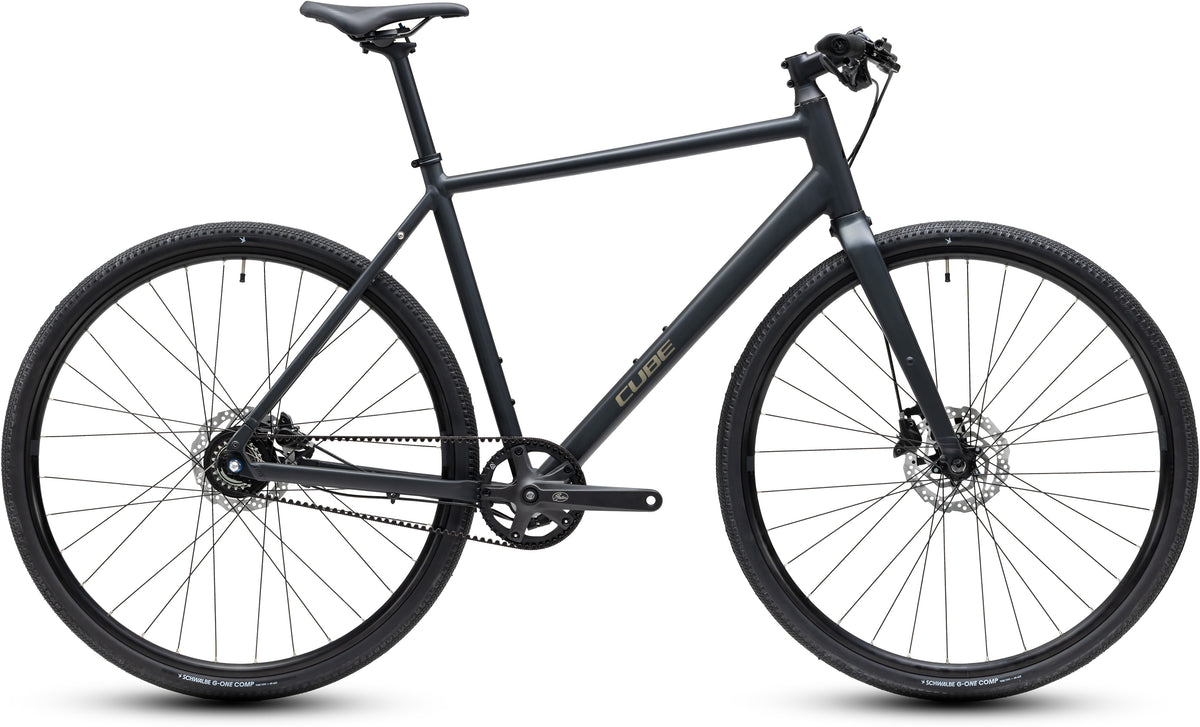 CUBE Nulane Deluxe EXC Fitnessbike 2027 in grey und chrome, Seitenansicht