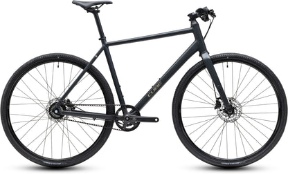 CUBE Nulane Deluxe EXC Fitnessbike 2027 in grey und chrome, Seitenansicht