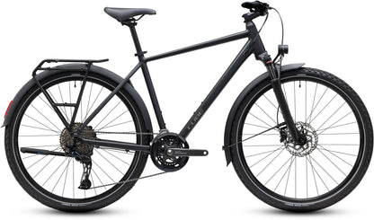 CUBE Nature EXC FE Trekkingrad 2027 in grey und chrome, Seitenansicht