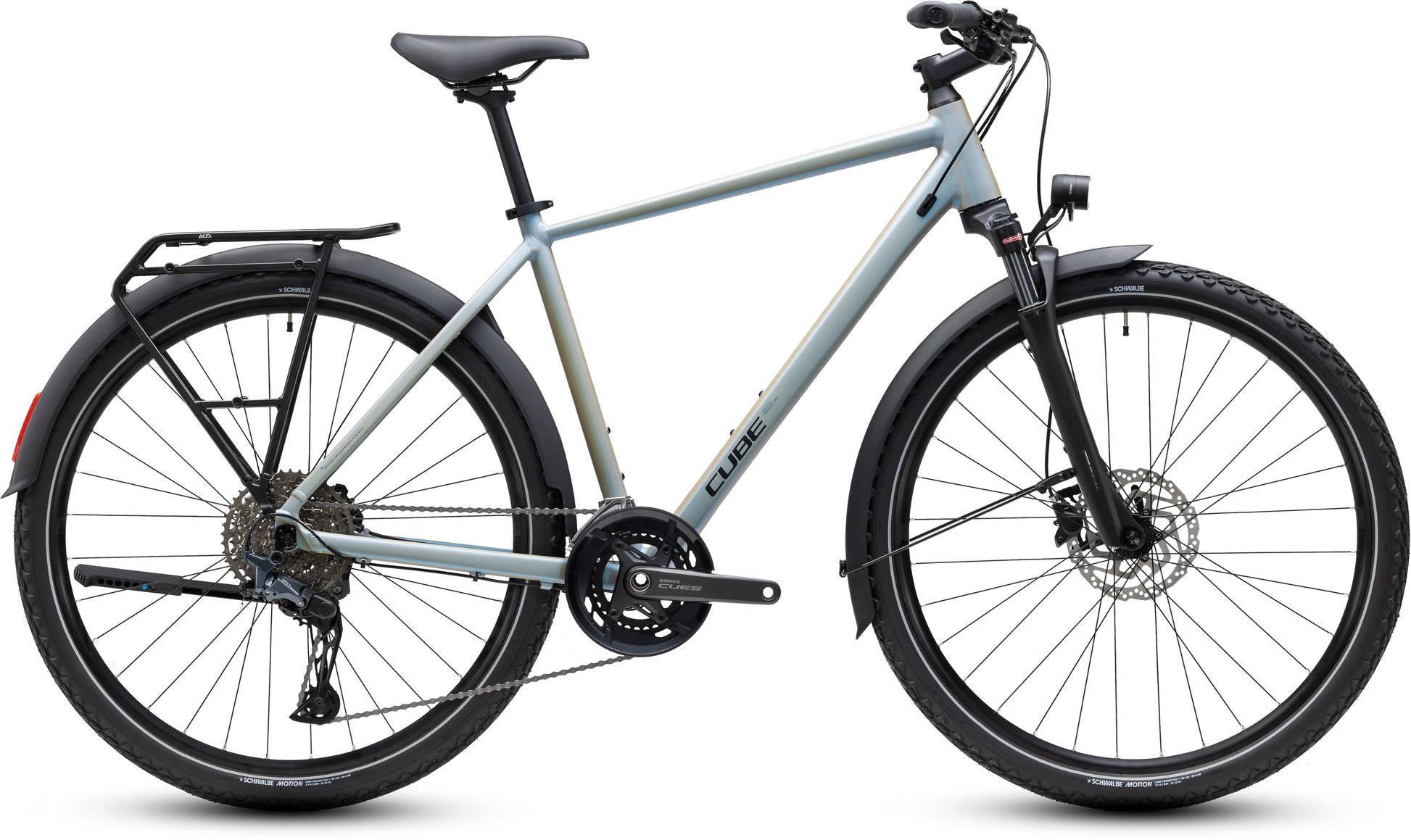 CUBE Nature EXC FE Trekkingrad 2027 in glintsand und black, Seitenansicht