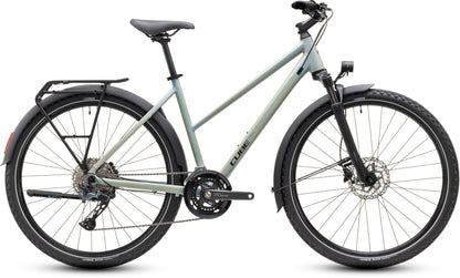 CUBE Nature EXC FE Trapeze Trekkingrad 2027 in glintsand und black, Seitenansicht