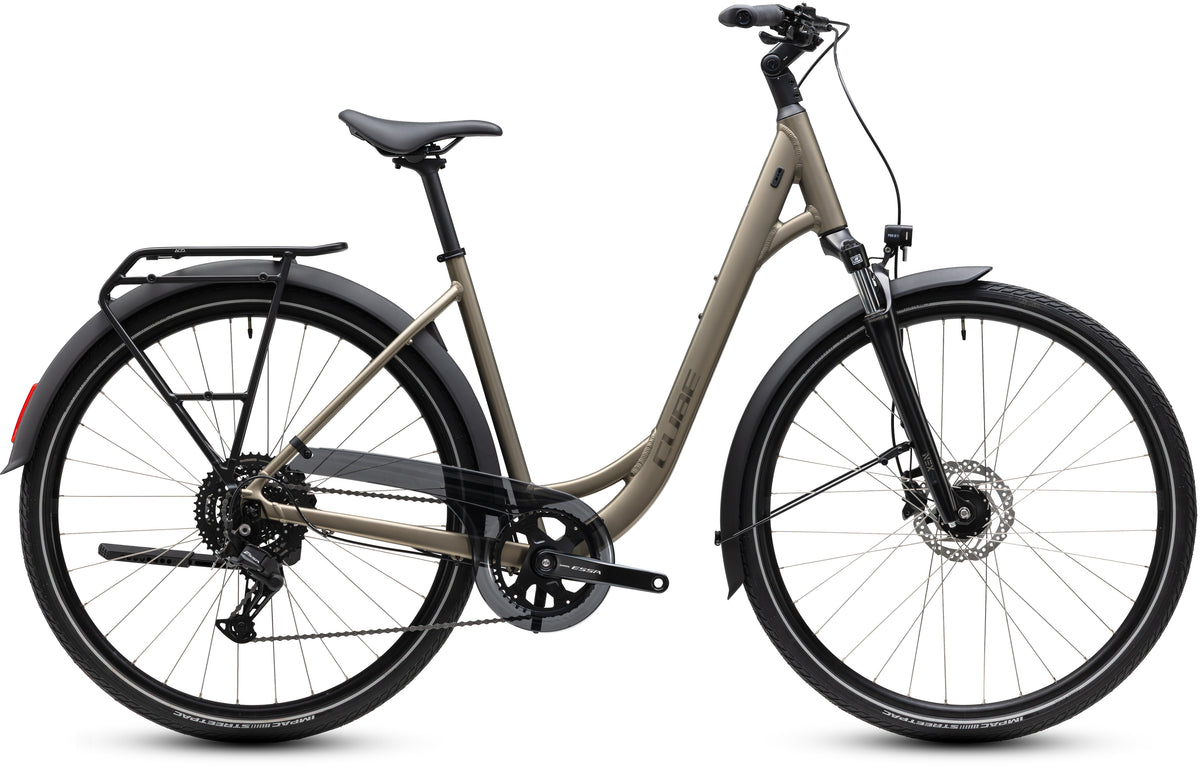 CUBE Touring ONE Easy Entry Trekkingrad 2027 in flashstone und coalchrome, Seitenansicht