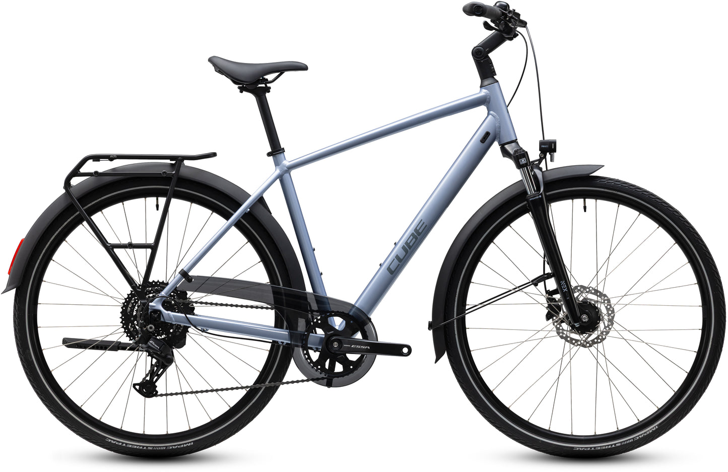 CUBE Touring ONE Trekkingrad 2027 in silverblue und reflex, Seitenansicht