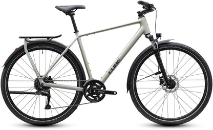 CUBE Kathmandu ONE Trekkingrad 2027 in glintsand und black, Seitenansicht