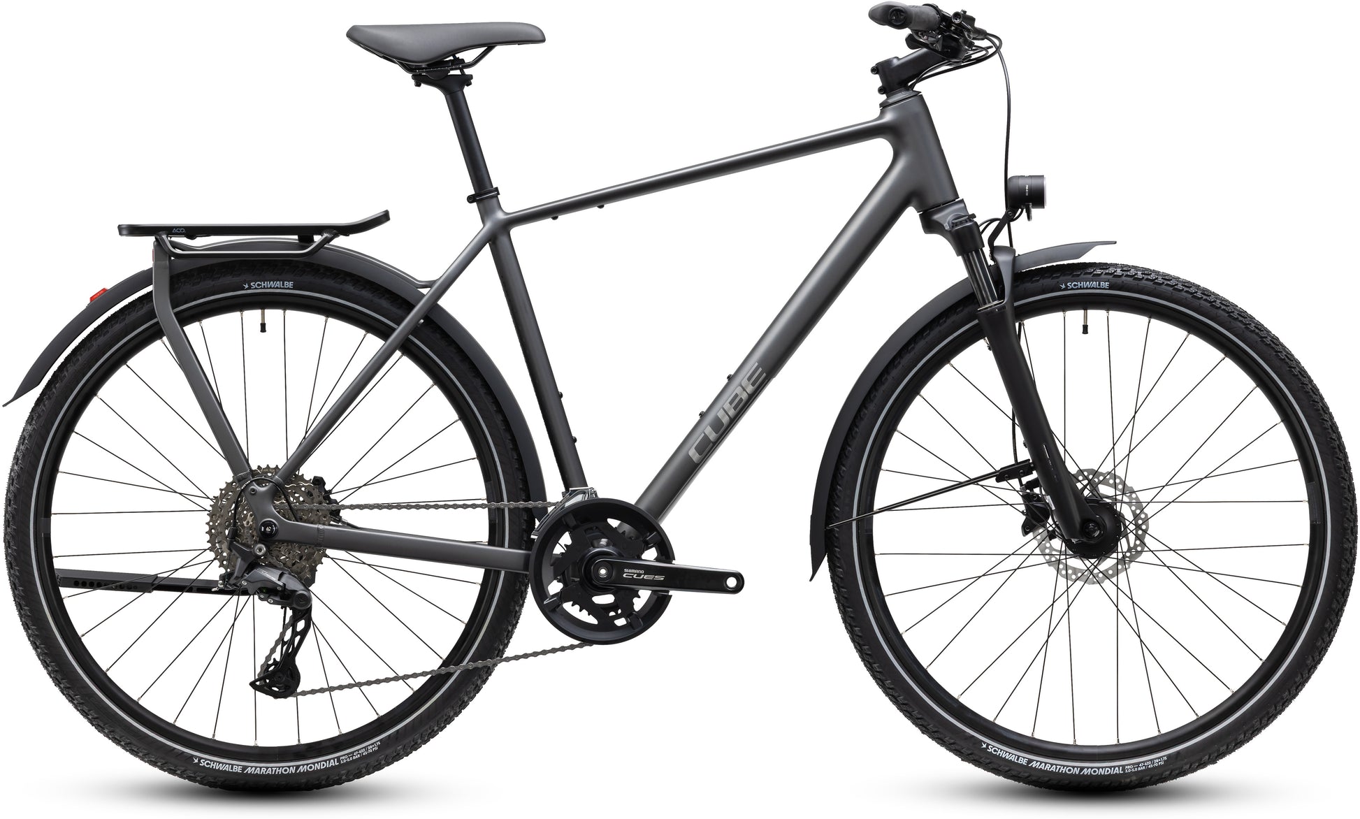 CUBE Kathmandu Pro Trekkingrad 2027 in slabgrey und chrome, Seitenansicht