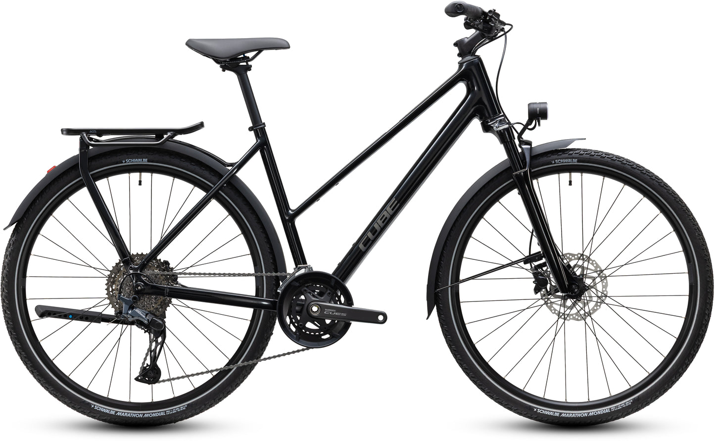 CUBE Kathmandu EXC Trapeze Trekkingrad 2027 in darkcosmos und reflex, Seitenansicht