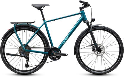 CUBE Kathmandu EXC Trekkingrad 2027 in metallicpetrol und sea, Seitenansicht