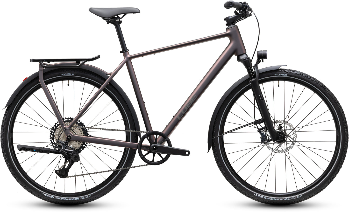 CUBE Kathmandu SLX Trekkingrad 2027 in mysticgraphite und reflex, Seitenansicht