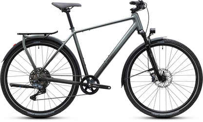 CUBE Kathmandu SLT Trekkingrad 2027 in flashgrey und chrome, Seitenansicht