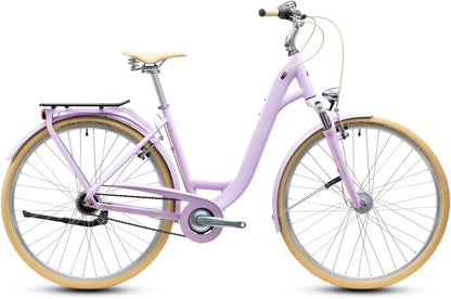 CUBE Aruba Easy Entry Cityrad 2027 in cottoncandy und creme, Seitenansicht