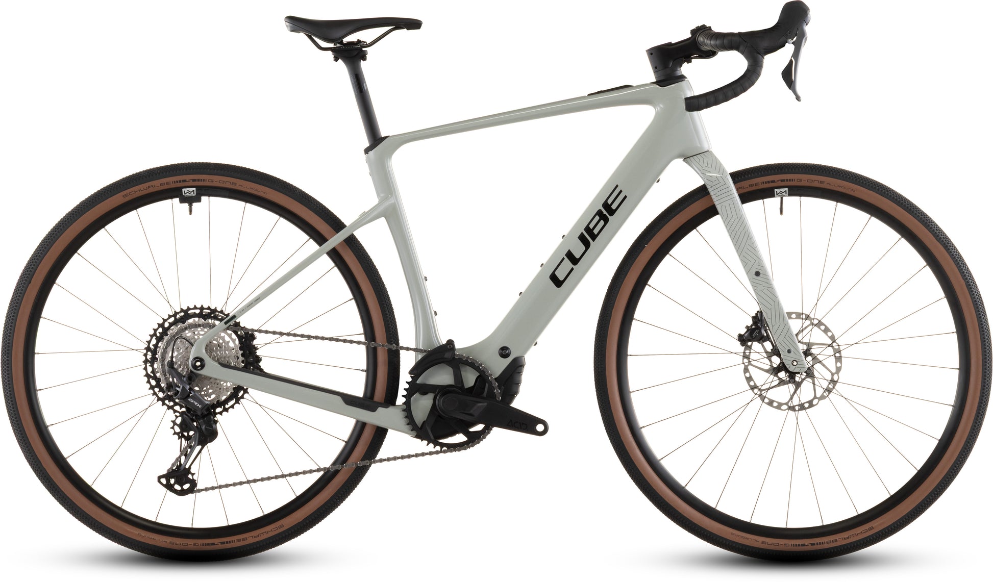 Produktbild: Cube Nuroad Hybrid C:62 Race 400X reedbeige´n´black, Seitenansicht (weißer Hintergrund)