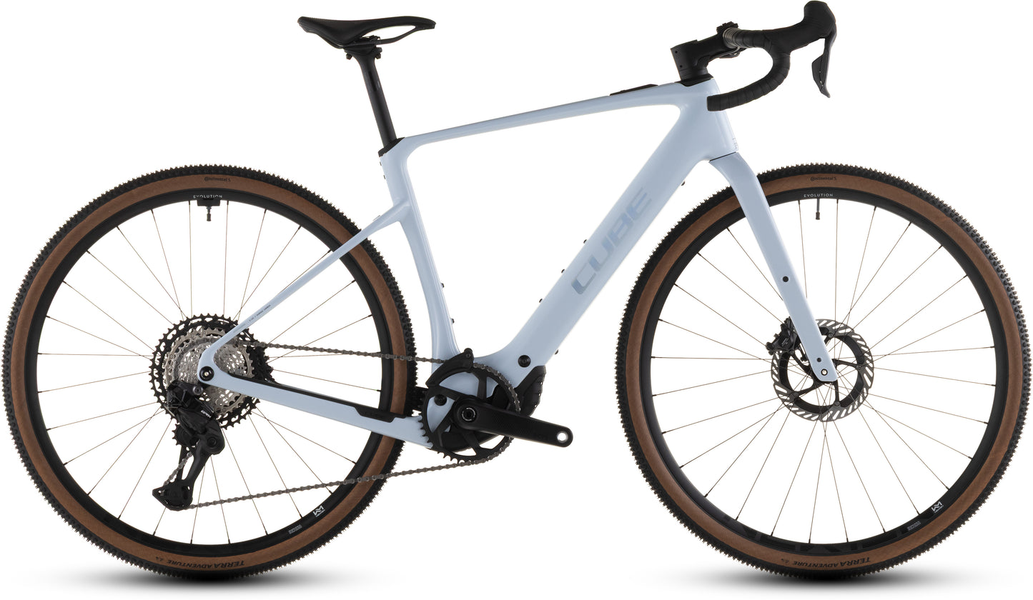 Produktbild: Cube Nuroad Hybrid C:62 SLX 400X iceblue´n´prism, Seitenansicht (weißer Hintergrund)