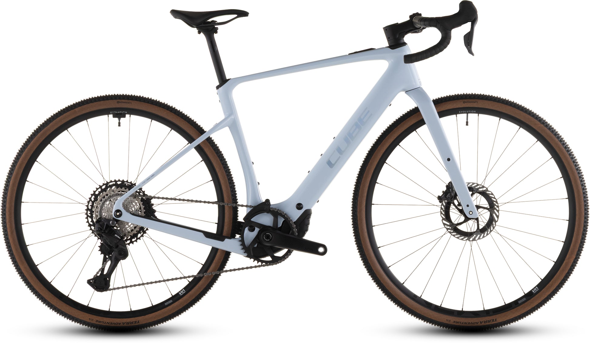Produktbild: Cube Nuroad Hybrid C:62 SLX 400X iceblue´n´prism, Seitenansicht (weißer Hintergrund)