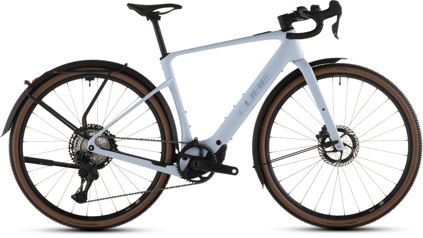 Produktbild: Cube Nuroad Hybrid C:62 SLX 400X FE iceblue´n´prism, Seitenansicht (weißer Hintergrund)