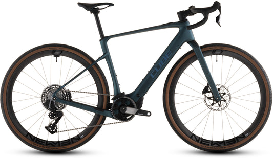 Produktbild: Cube Nuroad Hybrid C:62 SLT 400X royalgreen´n´crisscross, Seitenansicht (weißer Hintergrund)