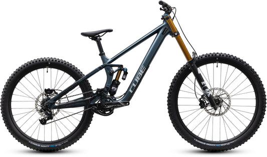 CUBE TWO15 SLX Mountainbike Fully 2027 in deepteal und clouds, Seitenansicht