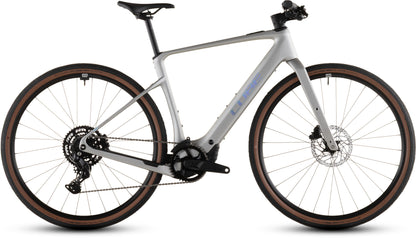 Produktbild: Cube Nulane Hybrid C:62 Race 400X sleekgrey´n´prism, Seitenansicht (weißer Hintergrund)