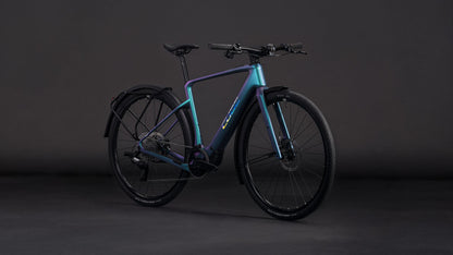 Produktbild: Cube Nulane Hybrid C:62 SLX 400X FE polarlight´n´prism, Schrägansicht (schwarzer Hintergrund)