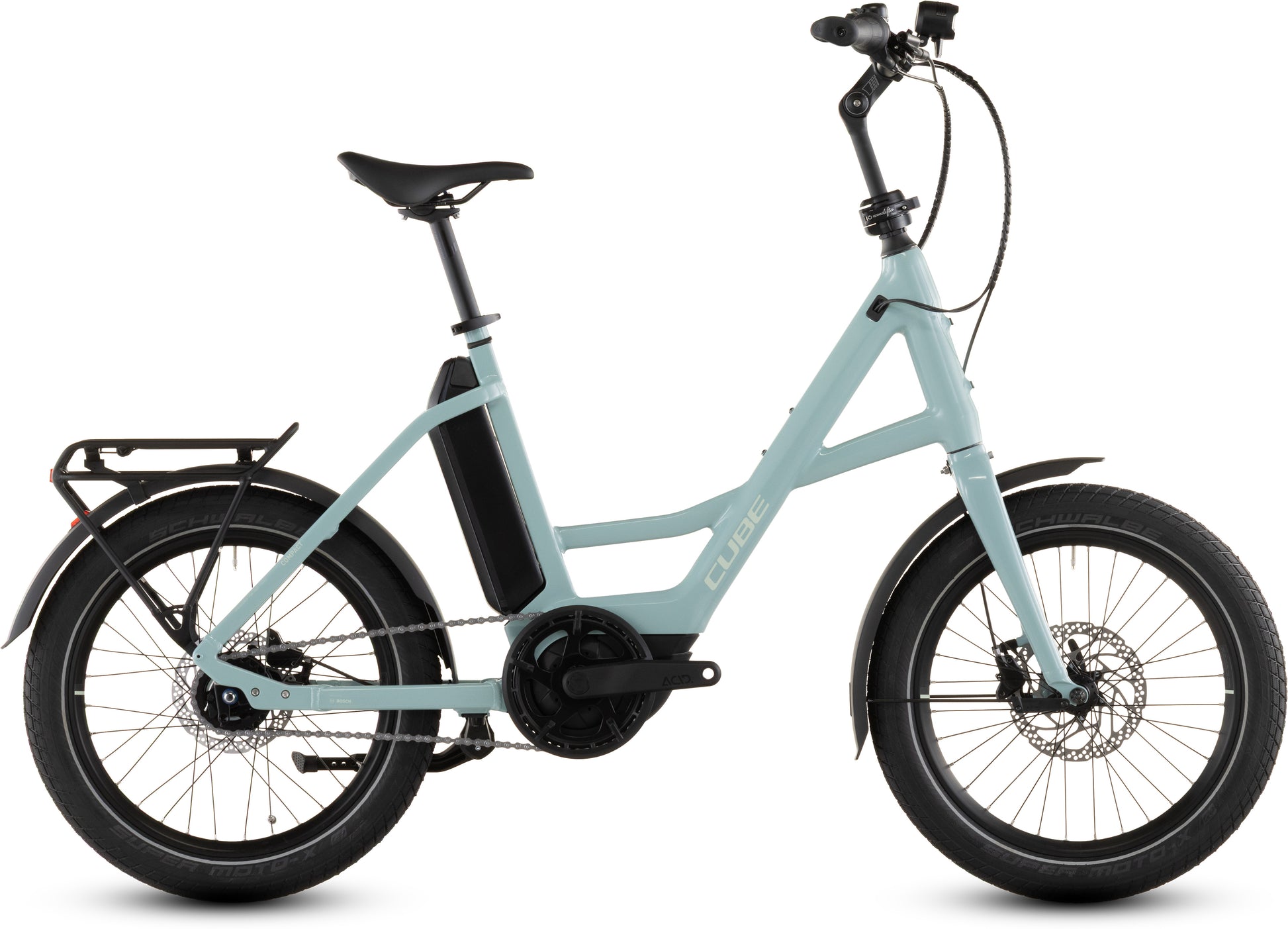Produktbild: Cube Compact Hybrid Comfort 545 skylightblue´n´blue, Seitenansicht (weißer Hintergrund)