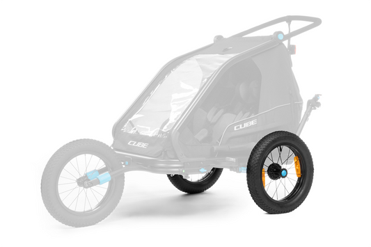 CUBE Fat Wheels hinten für Kinder Fahrradanhänger Double
