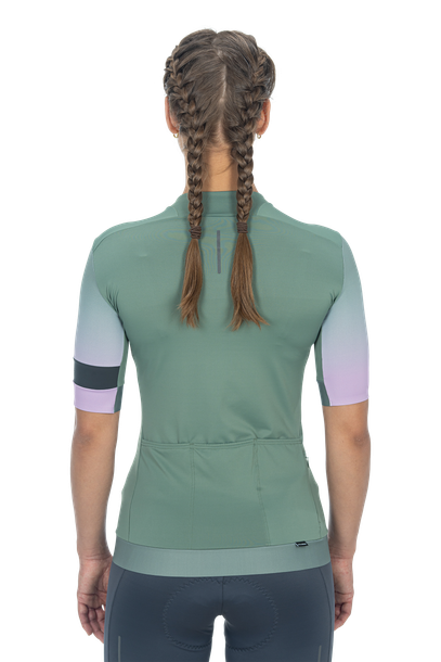 CUBE BLACKLINE WS Trikot FADE kurzarm olive´n´violet