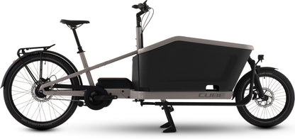 CUBE Cargo Hybrid Comfort Pro 800 E-Lastenrad 2027 in oatgrey und reflex, Seitenansicht