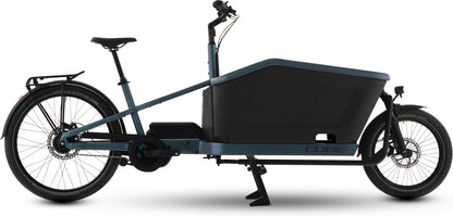 CUBE Cargo Hybrid Comfort Pro 800 E-Lastenrad 2027 in smaragdgrey und reflex, Seitenansicht