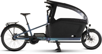 CUBE Cargo Hybrid Comfort Pro Family 800 E-Lastenrad 2027 in smaragdgrey und reflex, Seitenansicht