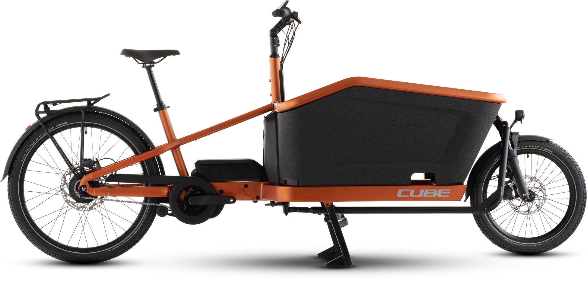 CUBE Cargo Hybrid Comfort SLX 800 E-Lastenrad 2027 in rustorange und reflex, Seitenansicht