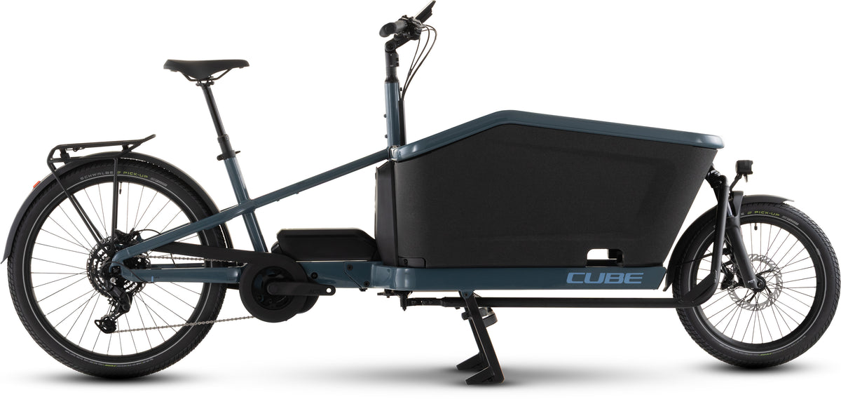 CUBE Cargo Hybrid 800 E-Lastenrad 2027 in storm und reflex, Seitenansicht